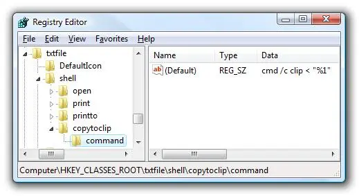 将code添加到上下文菜单_创建上下文菜单项以将文本文件复制到Windows 7 / Vista / XP中的剪贴板...