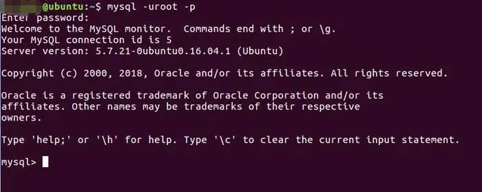 在ubuntu 16.04上安装和简单配置MySQL(5.7版本)