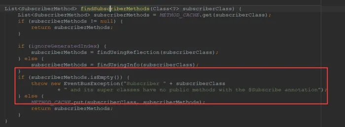 EventBus报错：its super classes have no public methods with the @Subscribe annotation