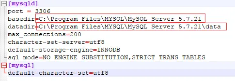 win7安装 MYSQL5.7.21 解压版 教程