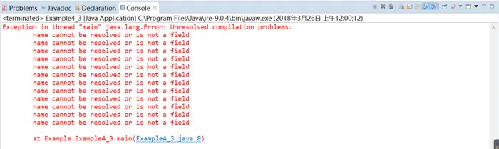 解决Exception in thread "main" java.lang.Error: Unresolved compilation problems: 的一种办法