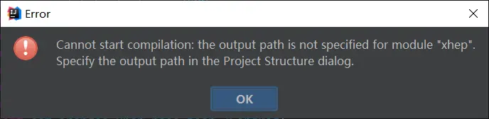 Cannot start compilation: the output path is not specified for module "x" Specify the output path