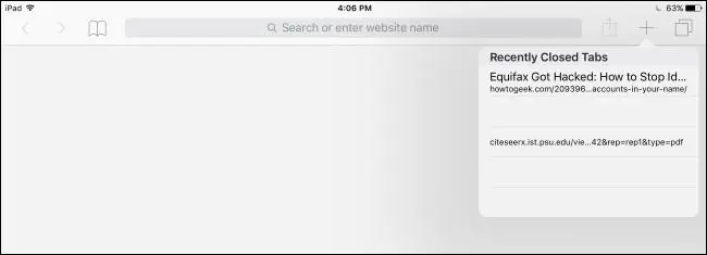ipad iphone开发_如何在iPhone或iPad上重新打开关闭的标签页
