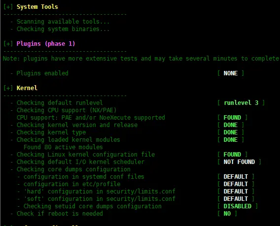 Lynis – 用于Linux服务器的自动安全审计工具