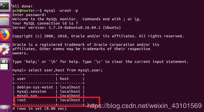 远程连接数据库：ERROR 2003 (HY000): Can't connect to MySQL server on '192.168.154.143' (10061)