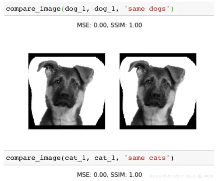 使用Opencv构建一个简单的图像相似检测器（MSE、SSIM）