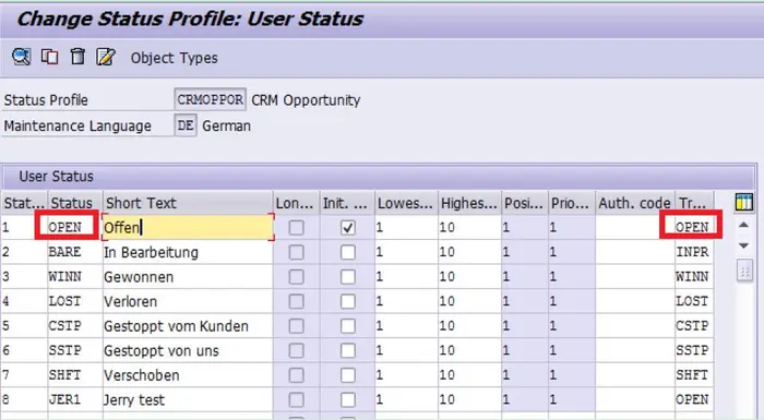 SAP CRM One order里user status和system status的mapping逻辑