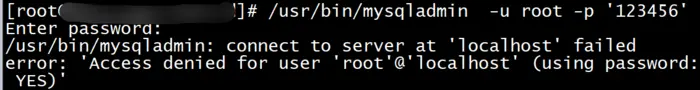 Linux解决MySQL登录ERROR 1045 (28000): Access denied for user 'root'@'localhost' (using passwor)问题
