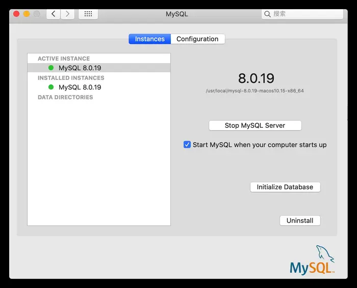macOS Catania下安装MySQL8.0.19教程