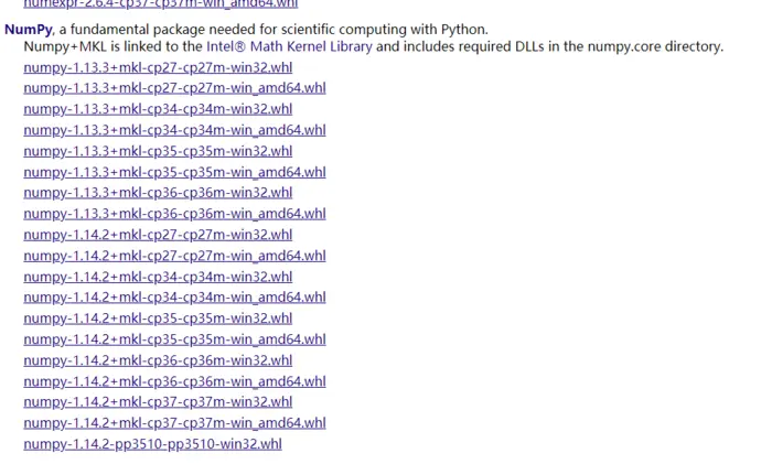 Python3.6 numpy库，opencv库下载以及安装