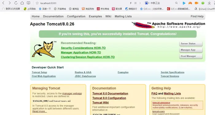 Tomcat正常访问localhost报404问题