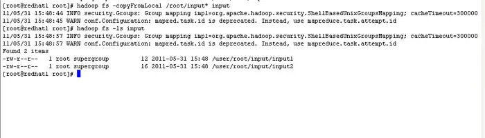 在VMWare Workstation上使用RedHat Linux安装和配置Hadoop群集环境06_WordCount示例