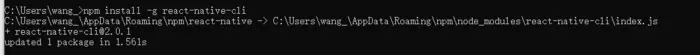 react-native:command not found 命令无效
