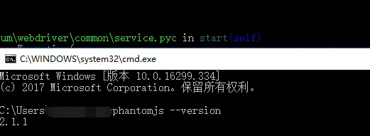 Message: 'phantomjs' executable needs to be in PATH. 解决方法