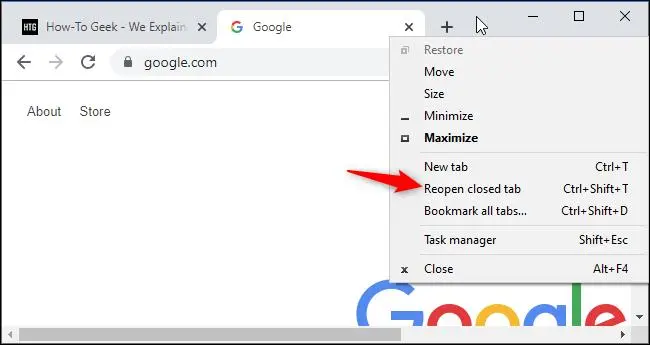 谷歌浏览器打开最近关闭标签_如何在谷歌浏览器中重新打开关闭的标签页