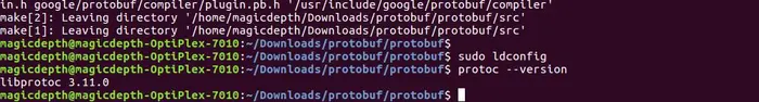 ubuntun 16.04 protobuf安装过程