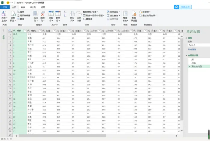 Excel的power query安装和基本使用+网易体育数据成绩下载