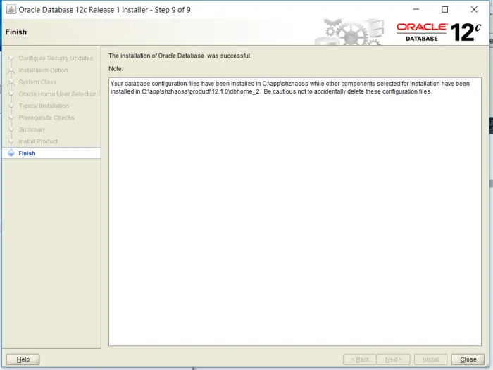 Windows 64-bit Oracle 12c 安装步骤