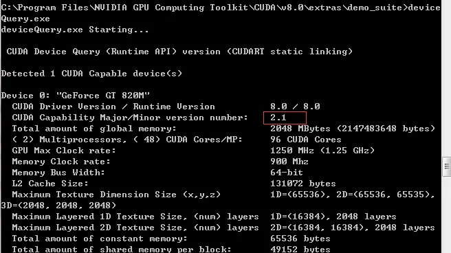 GT820M显卡使用CUDA的“no kernel image is available for execution on the device”问题解决