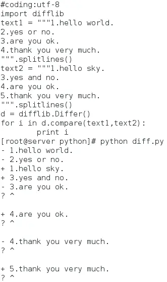 python中运维应用及difflib模块