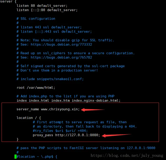 ubuntu16.04下配置nginx转发tomcat