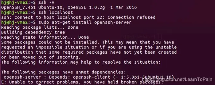 Job for ssh.service failed because the control process exited with error code.