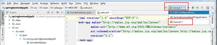 SpringBoot　web--使用外置的Servlet容器(创建web jsp项目)，启动SpringBoot应用原理（学习笔记22）