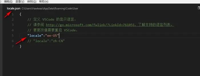 Visual Studio Code 设置Display Language介绍