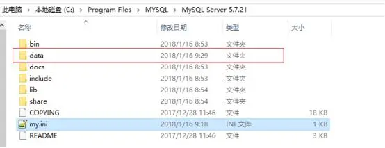 win7安装 MYSQL5.7.21 解压版 教程
