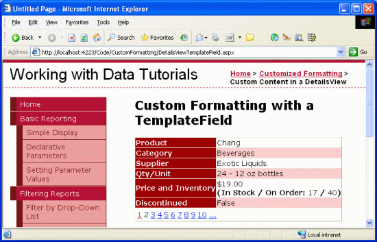 在ASP.NET 2.0中操作数据：在DetailsView控件中使用TemplateField
