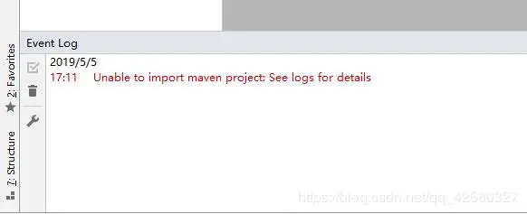 Unable to import maven project: See logs for details