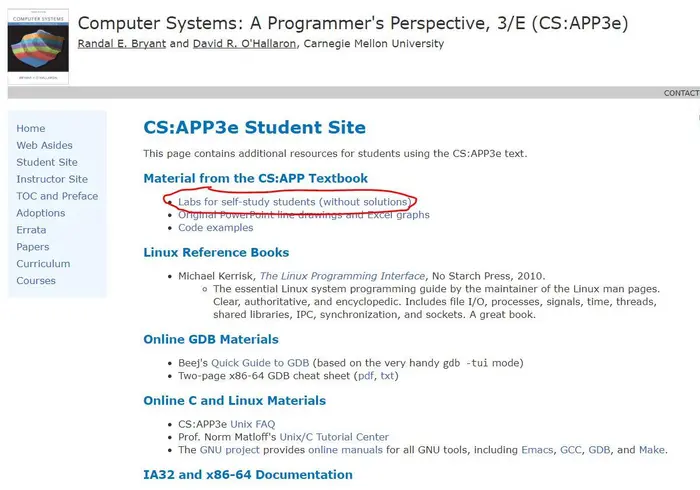 CS:APP3e Lab Assignments 的官方实验材料
