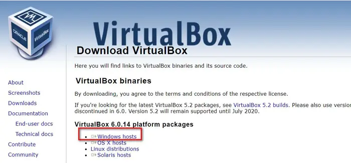 virtualbox-6.0.1 for windows 的下载与安装：