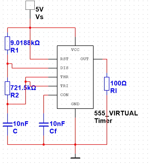 电子电路设计——multisum中快捷设置555定时器