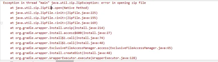 Flutter plugin Exception in thread “main“ java.util.zip.ZipException: error in opening zip file
