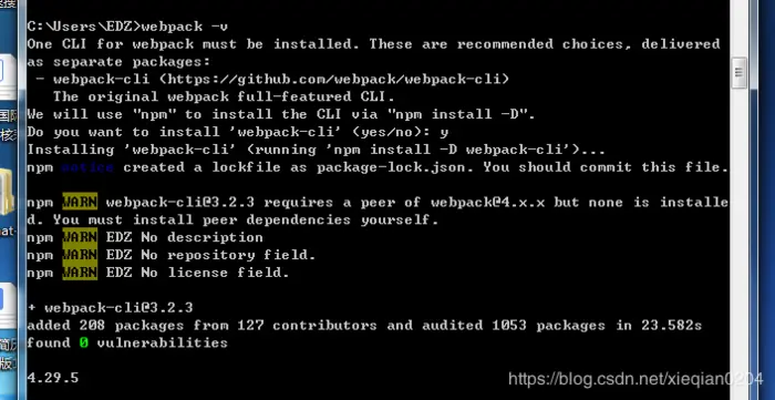 解决在npm run dev 运行vue项目时遇到的webpack 报错问题
