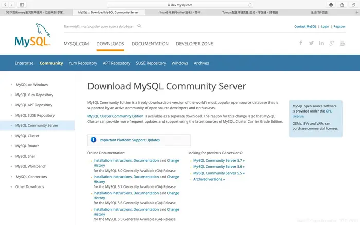 macOS Mojave 安装 MySQL