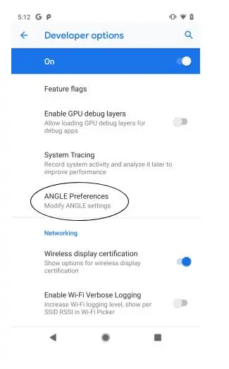 Android 11 功能和 API : 使用适用于 OpenGL ES 的 ANGLE