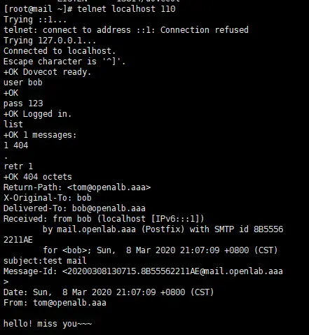 使用Postfix与Dovecot部署一个可收发的邮件系统