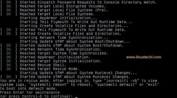 如何在救援（单用户模式）/紧急模式下启动 Ubuntu 18.04/Debian 9 服务器 | Linux 中国...