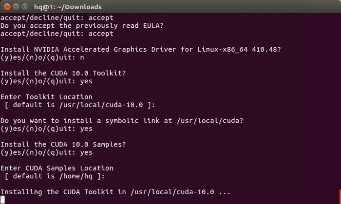 Ubuntu下安装CUDA10.0