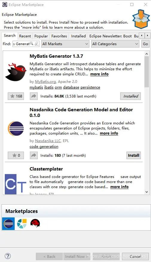 Eclipse插件 MyBatis Generator 的安装和使用